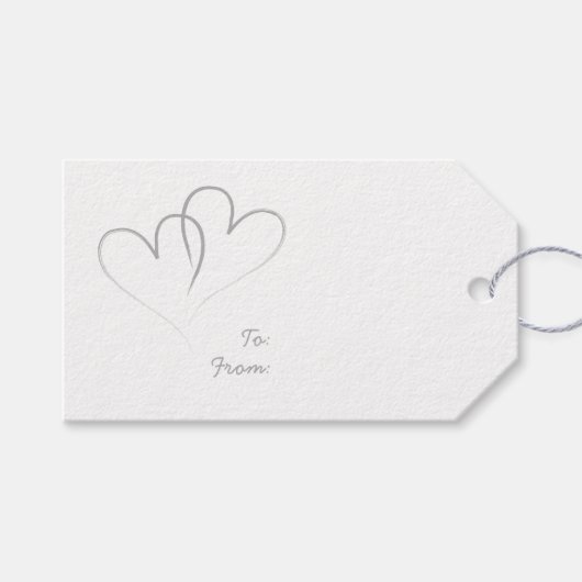 Twee Zilverhardingen met elkaar verbonden Cadeaulabel (Voorkant (Horizontaal))