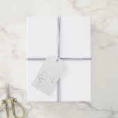 Twee Zilverhardingen met elkaar verbonden Cadeaulabel (Met Touw)