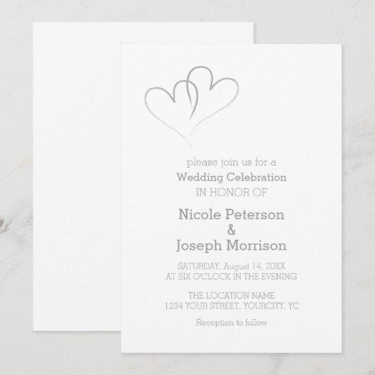 Twee Zilverhardingen met elkaar verbonden Kaart (Voorkant / Achterkant)