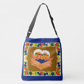 twee zingende engelen crossbody tas (Achterkant)