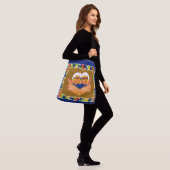 twee zingende engelen crossbody tas (Op model)