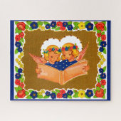 twee zingende engelen legpuzzel (Horizontaal)