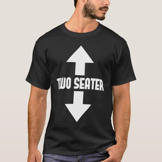 Twee Zits Pijl Papa Joke Meme 2 T-shirt (Voorkant)