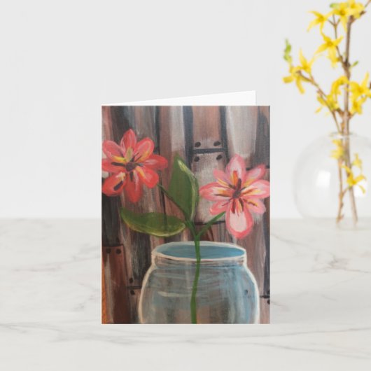 Twee zoet, met tekst, 4" x 5,6" Kaart (Gele Bloem)