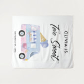 Twee zoete 2de verjaardagsfeestje foto achtergrond wandkleed (Voorkant (horizontaal))