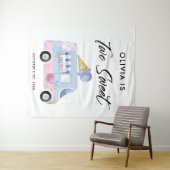 Twee zoete 2de verjaardagsfeestje foto achtergrond wandkleed (In Situ (horizontaal))