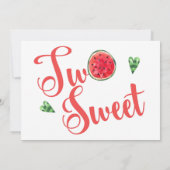 Twee zoete 2e verjaardag Foto-uitnodiging Kaart (Achterkant)