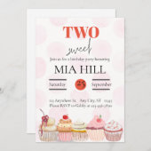 Twee zoete 2e verjaardag kaart (Voorkant / Achterkant)