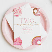 Twee zoete 2e verjaardag uitnodiging