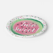 Twee zoete 2e verjaardag Watermeloen Partij Papieren Bordje (Gekanteld)