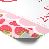 Twee zoete aardbei 2e verjaardag 16x20 Welkom Poster (Hoek)