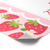 Twee zoete aardbei 2e verjaardag 18x24 Welkom Poster (Hoek)