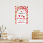 Twee zoete aardbei 2e verjaardag 18x24 Welkom Poster (Keuken)