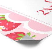 Twee zoete aardbei 2e verjaardag 20x30 Welkom Poster (Hoek)