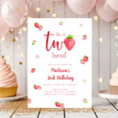 Twee zoete aardbei 2e verjaardag kaart