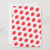 Twee zoete aardbei Schattigee Kinder tweede verjaa Kaart (Achterkant)