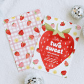 Twee zoete aardbeien 2e verjaardag uitnodigingen