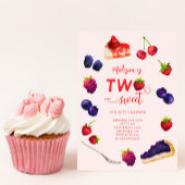 Twee zoete bessen en gebak Verjaardag Kaart