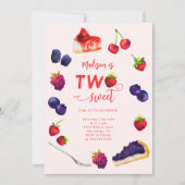 Twee zoete bessen en gebak Verjaardag Kaart (Voorkant)