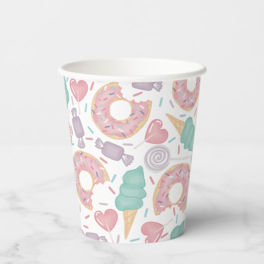 Twee zoete Birthday Party Papieren Bekers (Achterkant)