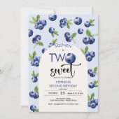 Twee zoete blauwe bessen kinderen verjaardag kaart (Voorkant)
