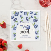 Twee zoete blauwe bessen kinderen verjaardag servet (Insitu)