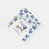 Twee zoete blauwe bessen kinderen verjaardag servet (Hoek)