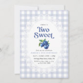 Twee Zoete Blauwe Bosbessen Verjaardag Kaart (Voorkant)
