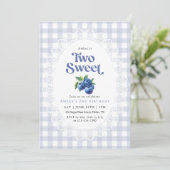 Twee Zoete Blauwe Bosbessen Verjaardag Kaart (Staand voorkant)
