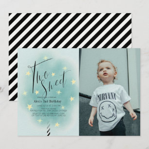 Twee zoete Blauwgroen katoenfoto van Snoep 2e verj Kaart