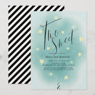 Twee zoete Blauwgroen katoenjongen van het Snoep Kaart