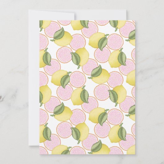 Twee zoete citroen 2e verjaardag uitnodiging (Achterkant)