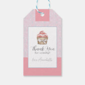 Twee zoete cupcake en donuts meisje 2e verjaardag cadeaulabel (Achterkant)