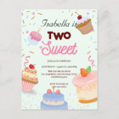 Twee zoete cupcake met Sprinkels 2de verjaardag Me Briefkaart (Voorkant)