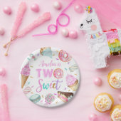 Twee zoete dessert 2e verjaardag papier Bord (Feest)
