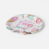 Twee zoete dessert 2e verjaardag papier Bord (Gekanteld)