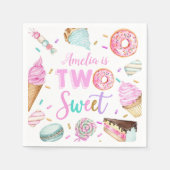 Twee zoete dessert 2e verjaardag papier servet (Voorkant)