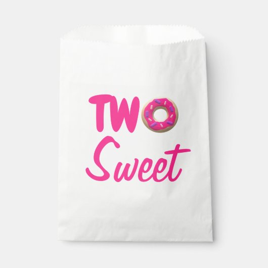 Twee zoete donut 2e verjaardag bedankzakje (Voorkant)