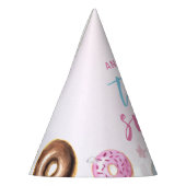 Twee zoete donut 2e verjaardag feesthoedjes (Links)