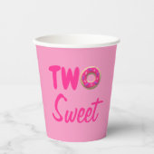 Twee zoete donut 2e verjaardag papieren bekers (Voorkant)