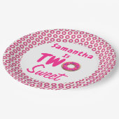 Twee zoete donut 2e verjaardag papieren bordje (Gekanteld)
