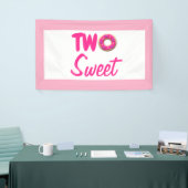 Twee zoete donut 2e verjaardag spandoek (Beurs)