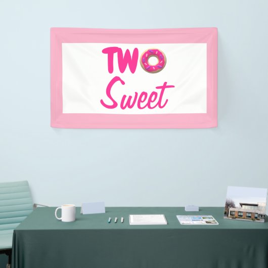 Twee zoete donut 2e verjaardag spandoek (Beurs)