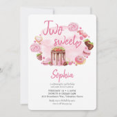 Twee zoete donut Macaron-behandelingen tweede verj Kaart (Voorkant)