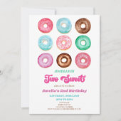 Twee zoete Donut Sprinkles 2e verjaardag Kaart (Voorkant)