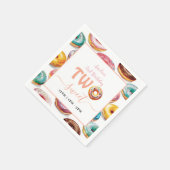 Twee Zoete Donuts 2de Verjaardagsfeestje Servet (Hoek)