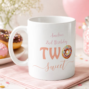 Twee Zoete Donuts 2e verjaardagsfeestje Koffiemok