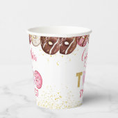 Twee zoete donuts Girl 2e verjaardag Papieren Bekers (Rechts)
