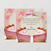 Twee zoete erwten in een taart! - Twin Baby Girl S Bedankkaart (Voorkant / Achterkant)