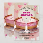 Twee zoete erwten in een taart! - Twin Baby Girl S Kaart (Voorkant / Achterkant)